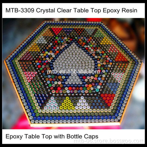 Crystal Clear Table top Epoxy Resin with Bottle Caps